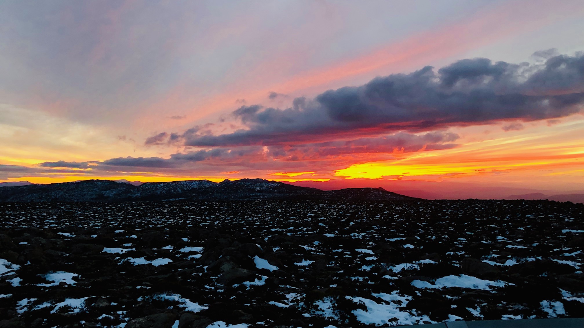 Mount Wellington Snow / Snow On Mount Wellington, Tasmania Stock Photo